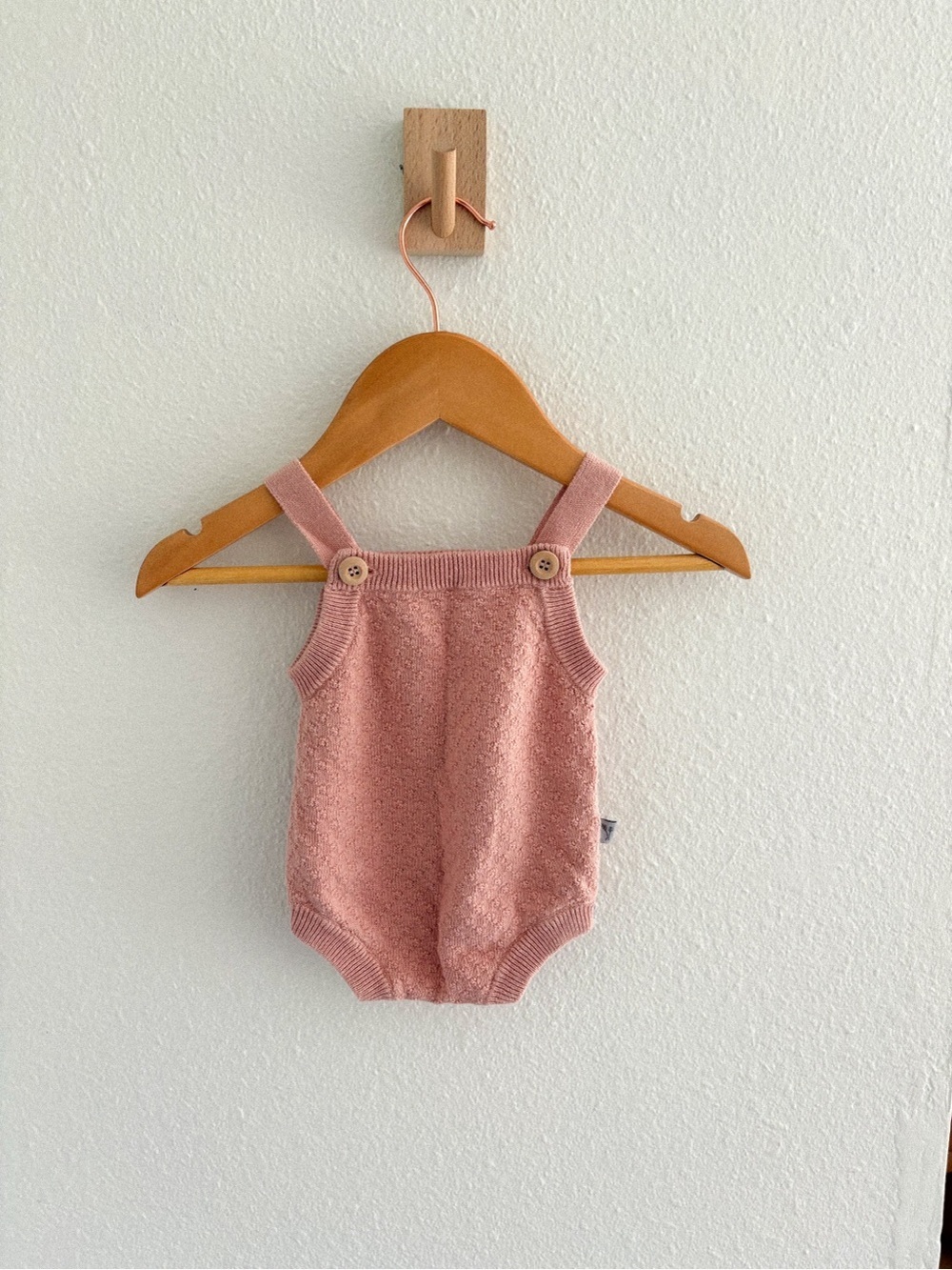 Soft Knit Pink Baby One-Piece Romper/Onsie best for 3M